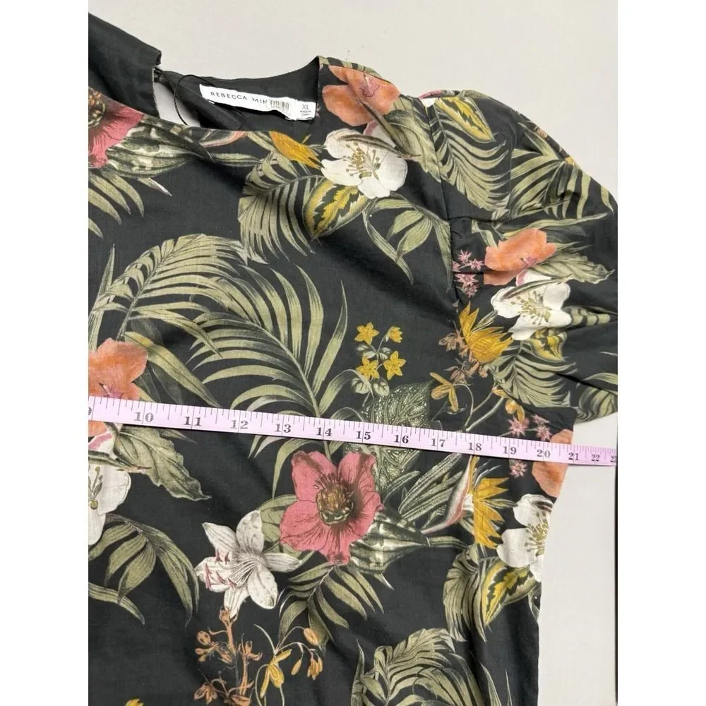 Rebecca Minkoff Geneva Dress Smocked Floral Print Dress. Sz XL